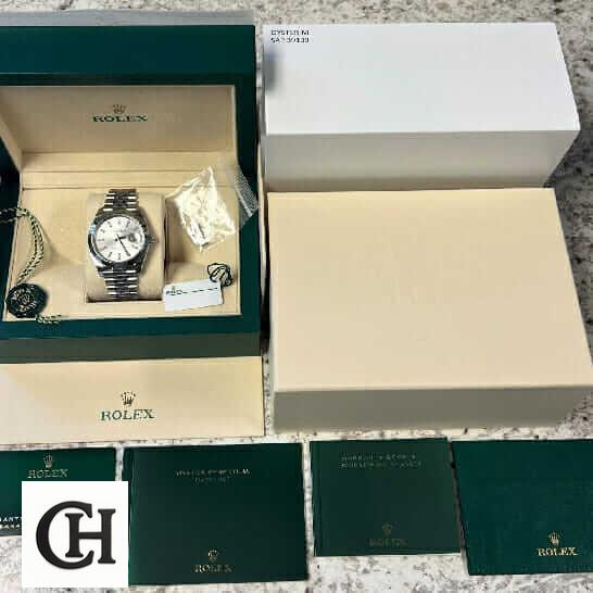 Rolex Datejust 126334 "Silver Dial" Authentic rolex 126300 box cards rolex-126300-box-cards
