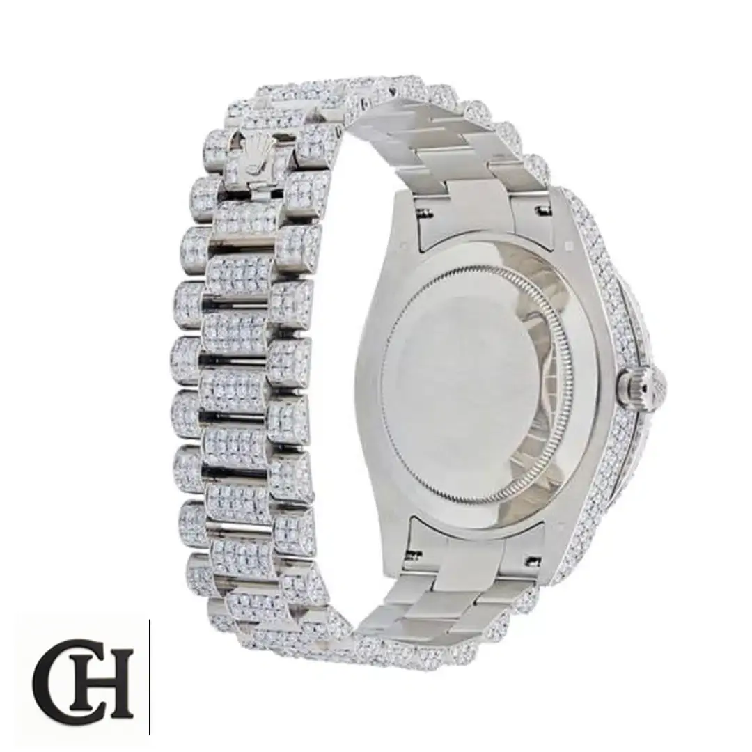 Rolex Day-Date 218239 "Iced Out" Ultra Fine Yeni Proje 1 18 Rolex Day-Date II White Gold 218239 Oyster Diamond Bracelet