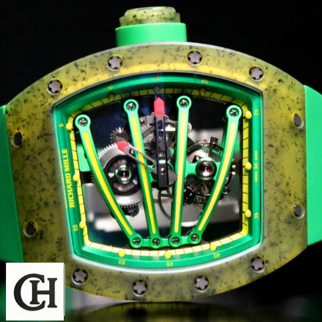 Richard Mille RM 59-01 Richard Mille Green Bezel close view