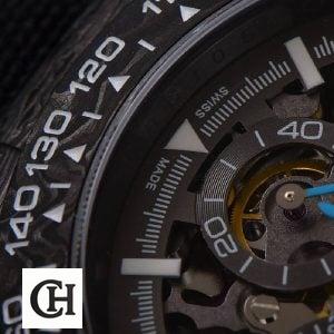 Rolex Daytona DIW Carbon Skeleton Superior DIW Daytona Skeleton Dial in Carbon with Blue Hands on Black Nylon Strap 1 4 300x300 1